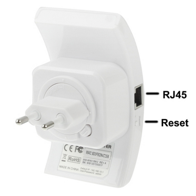 MAXY WIRELESS REPEATER RIPETITORE WI-FI WLAN 300Mbps WHITE